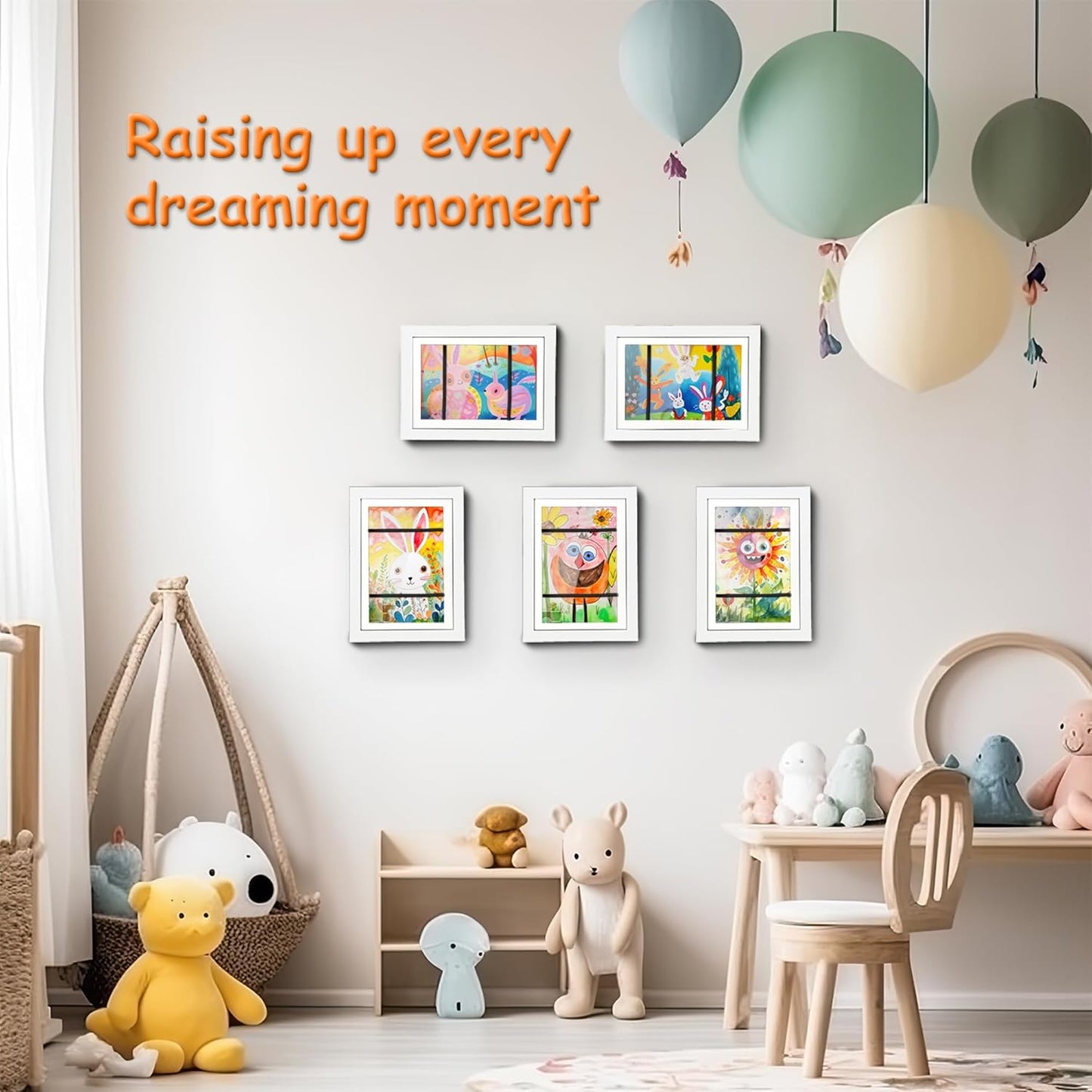 [2-Pack] Kids Artwork Frames Changeable, 8.5 x 11-IN Frames for Kids Artwork, Front Opening Picture Frames, Home Decor, Up to 150 Pcs of Child Art Frame, Craft Storage, Hanging Wall Décor