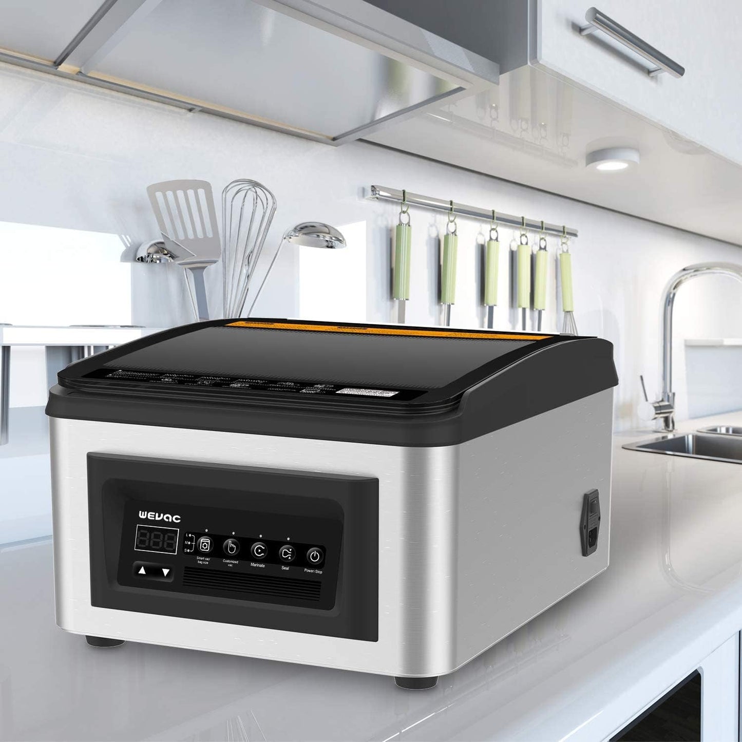 Wevac 12-Inch Chamber Vacuum Sealer CV12 - For Fresh Meats, Soups, Sauces. Heavy Duty, Commercial Width, Compact Design.