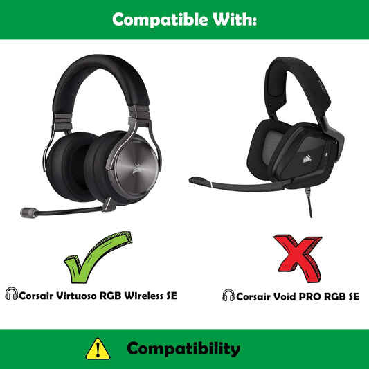 ACCOUTA Cooling Gel Replacement Earpads Cushions Compatible with Corsair Virtuoso RGB Wireless SE Gaming Headset Ear Pads with Cooling Gel Layer - PuriLite