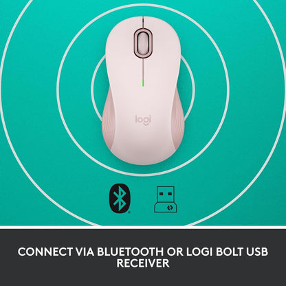 Logitech Signature M650 L Full Size Wireless Mouse - For Large Sized Hands, 2-Year Battery, Silent Clicks, Customizable Side Buttons, Bluetooth, for PC/Mac/Multi-Device/Chromebook - Black
