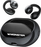 Monster Wireless Earbuds,Bluetooth 5.4 Clip-On Earbuds with HiFi Stereo,Open Ear Headphones with ENC Clear Call,21H Playtime,Fast Charge,Touch Control,IPX6 Waterproof Wireless Headphones for Sport
