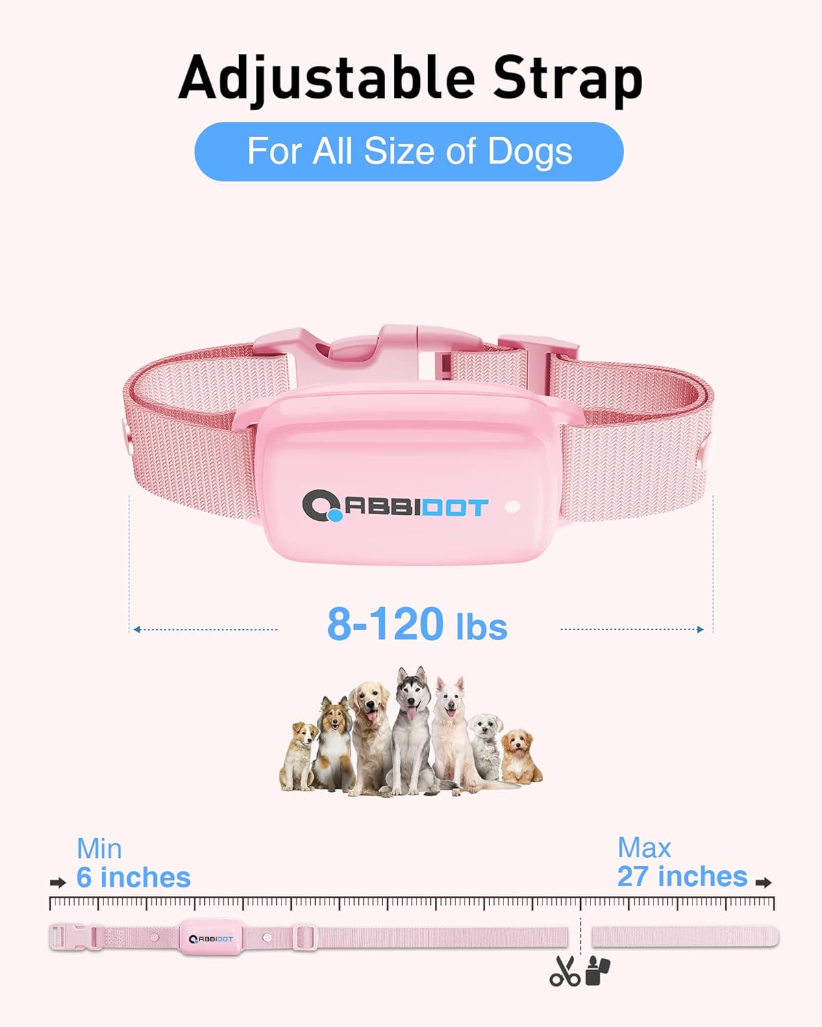ABBIDOT 3300 Ft Dog Training Collar with Remote - [New Version] Shock Collar, 5 Training Modes, 88 Levels e Collar, Waterproof Training Collar for Small Medium Large Dogs(15~120 lbs)