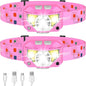 LHKNL Headlamp Flashlight, 1200 Lumen Ultra-Light Bright LED Rechargeable Headlight with White Red Light,2-Pack Waterproof Motion Sensor Head Lamp,8 Modes for Outdoor Camping Running Fishing- Pink - PuriLite