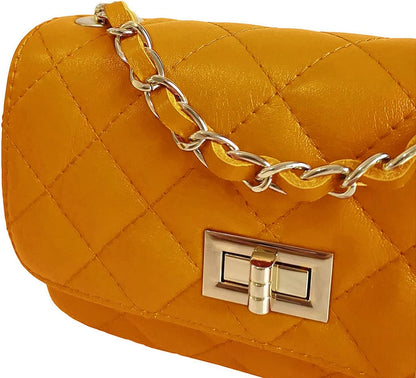 MamaMilano Women/Girls Italian Handmade Genuine Leather Cleo Shoulder Bag/Purse/HandBag/Totebag with Shoulder Strap