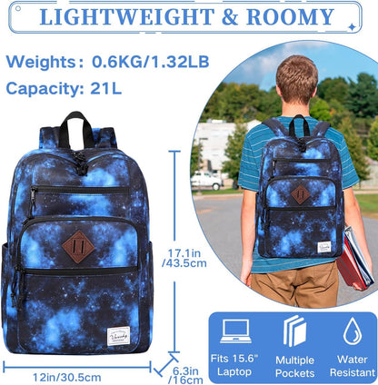 School Backpack for Men Women,Vaschy Lightweight School Bag Bookbag Casual Daypack for High School/College/Teens/Travel/Work