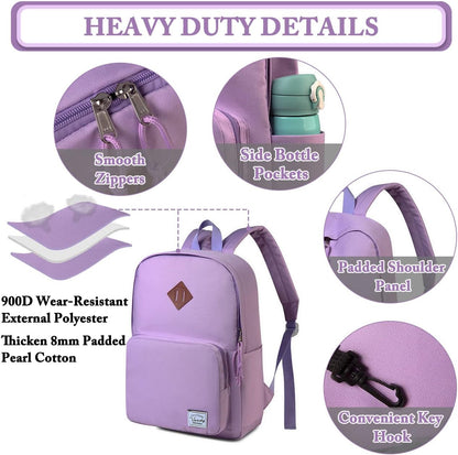 VASCHY Lightweight School Backpack for Women with Sleeve for 14" Laptop