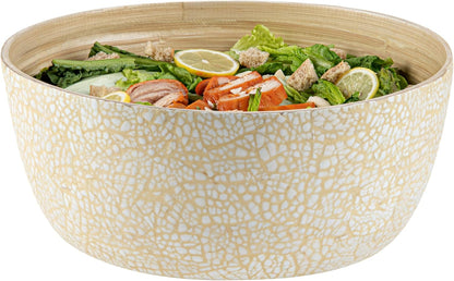 Restaurantware-Bambuddha 15 Ounce Small Salad Bowl, 1 Heavy-Duty Round Salad Bowl - Sustainable, Reusable, Black Bamboo Serving Dish, for Serving Salads, Fruits, and Appetizers