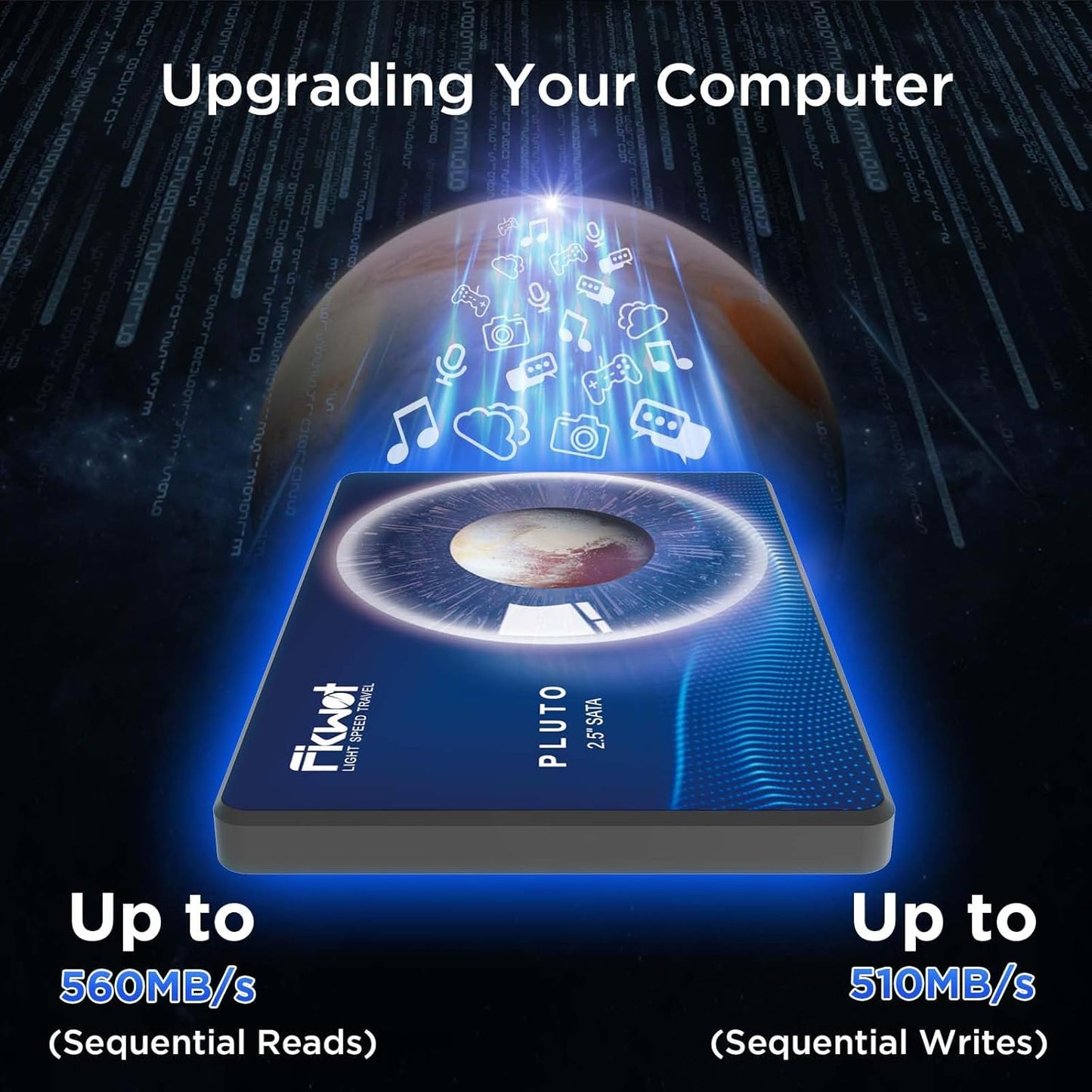 Fikwot FX815 1TB SSD, 2.5" SATA SSD, Internal Solid State Drive, Up to 560MB/s, Compatible with Laptop & PC Desktop