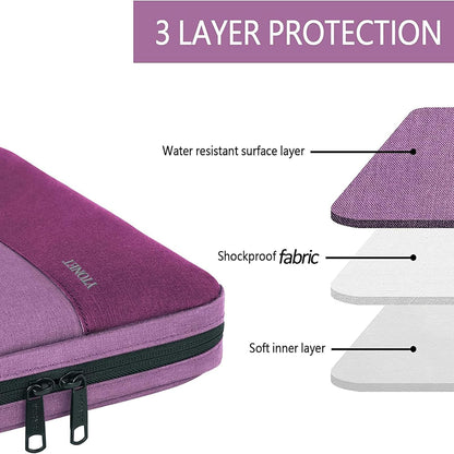 Ytonet Laptop Sleeve, 15.6 inch TSA Laptop Bag Laptop Case Water Resistant Computer Carrying Bag Compatible for Lenovo, HP, Dell, Asus Notebook, Gifts for Men Women, Grey