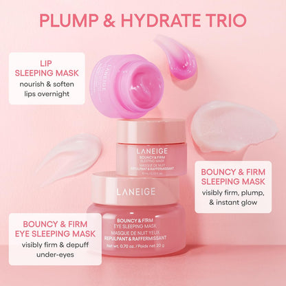 LANEIGE Bouncy and Firm Sleeping Mask: Revitalize, Smooth, Peony & Collagen Complex, Barrier-Boosting Hydration