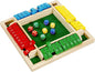 Shut The Box Dice Game for 1–4 Players, Traditional Wooden Math Board Game with 10 Number Tiles, Classic Tabletop Game for Family, Classroom, and Party Play - PuriLite