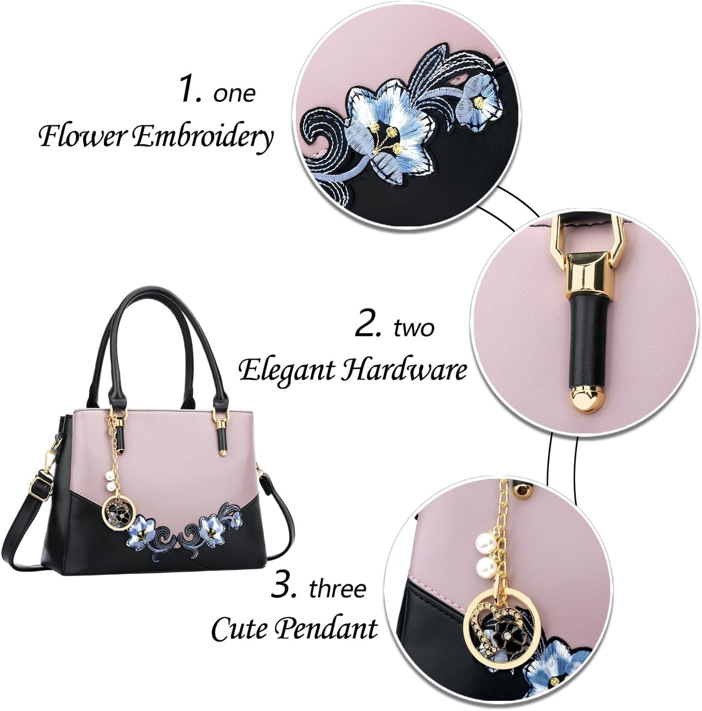 KKXIU Trendy Tote Bag for Women Lightweight Oxford Big Capacity Shoulder Purses and Handbags