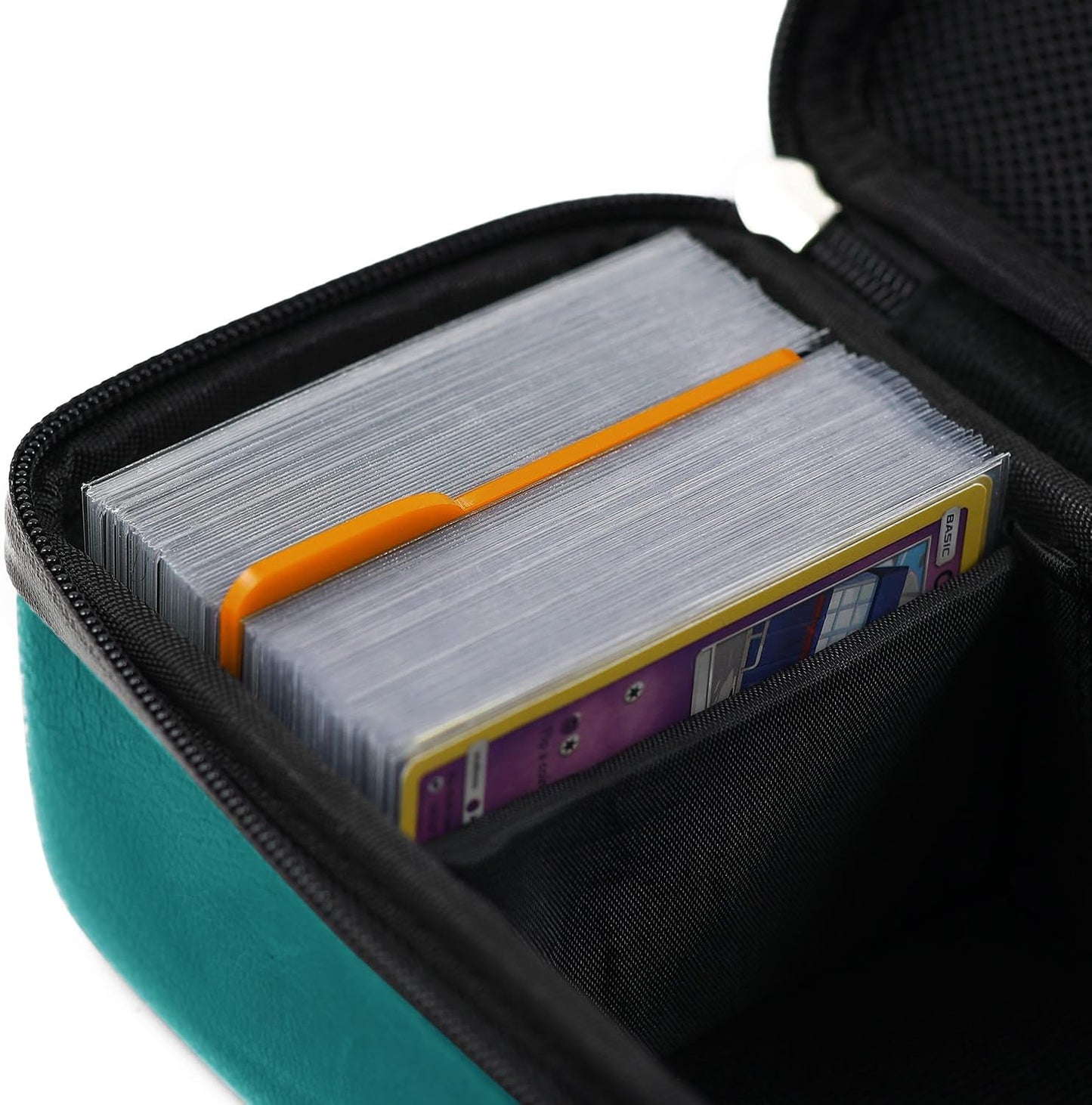 Pink Bolt Card Carrying Case - Playing Card Case Deck Box Storage, Compatible with TCG, Magic: the Gathering Commander MTG, YuGiOh & other Trading Cards (+ 100 Apollo Sleeves)