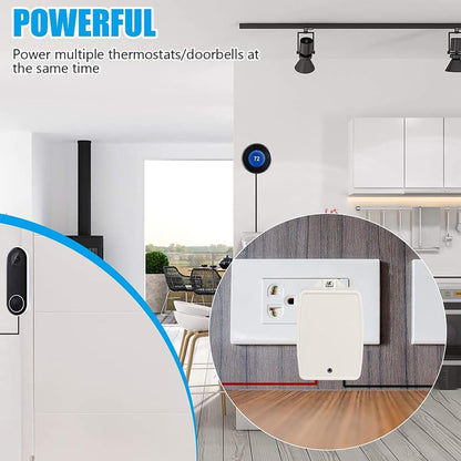 24VAC 40VA Plug in Doorbell Transformer Compatible with All of Doorbell Nest Ecobee Sensi and Honeywell Thermostat with UL Certificate