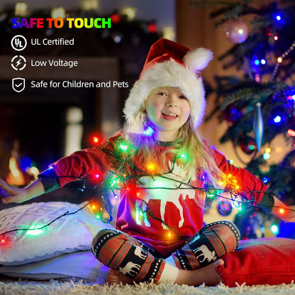 Tcamp 105FT 300 LED Purple Orange Halloween Decorations Lights Motion Activated Sync with 4 Scary Music, 6 Modes Halloween String Lights for Party Yard Outdoor Indoor Decor (3 Sets Connectable)