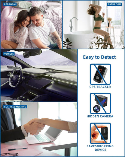 Hidden Camera Detectors - Spy Camera Finder GPS Tracker Detector, Bug Detector for Travel, Hotels, Car