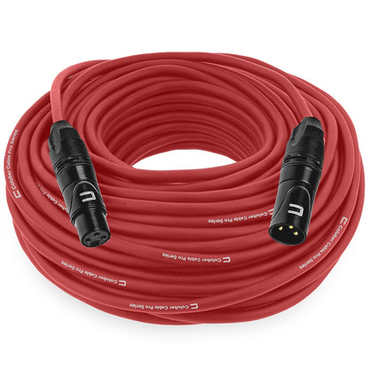 Balanced XLR Cable Male to Female - 6 Feet Pink - Pro 3-Pin Microphone Connector for Powered Speakers, Audio Interface or Mixer for Live Performance & Recording