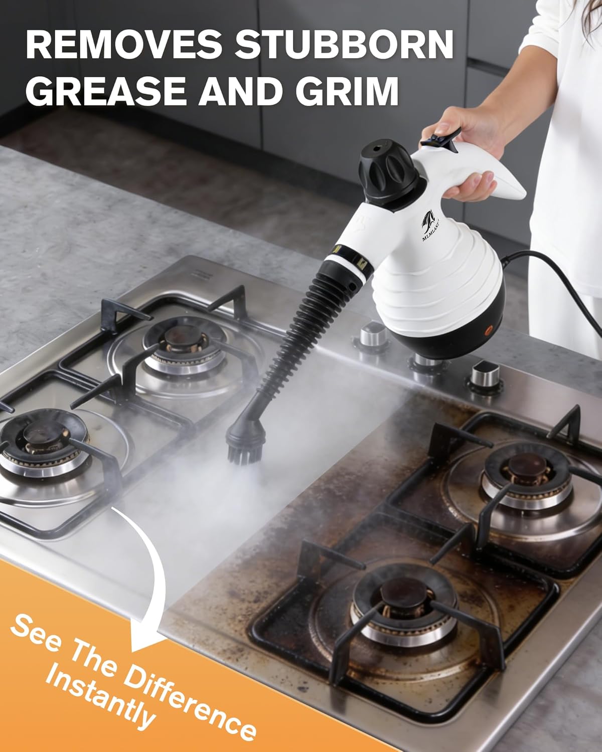 MLMLANT 300°F HandHeld Steam Cleaner,4.5 Bar Steamer For Home