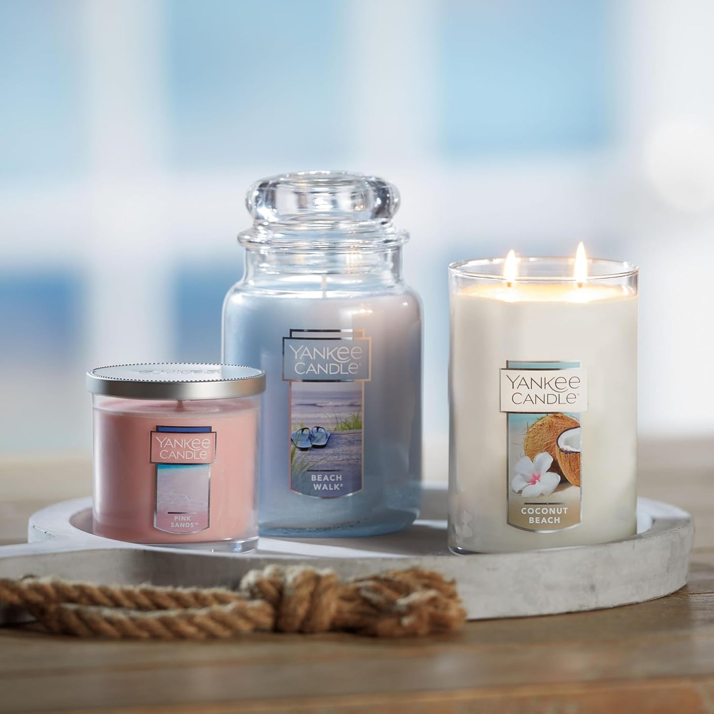 Yankee Candle Scented Candle, Sage & Citrus, Original Large Jar Candle, 110-150 Hours of Burn Time, 22 oz.