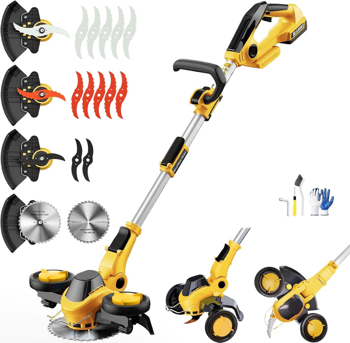 11 Inch Weed Wacker Cordless Compatible with DEWALT 20V MAX Battery