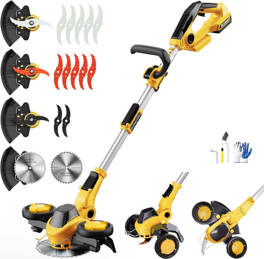 11 Inch Weed Wacker Cordless Compatible with DEWALT 20V MAX Battery