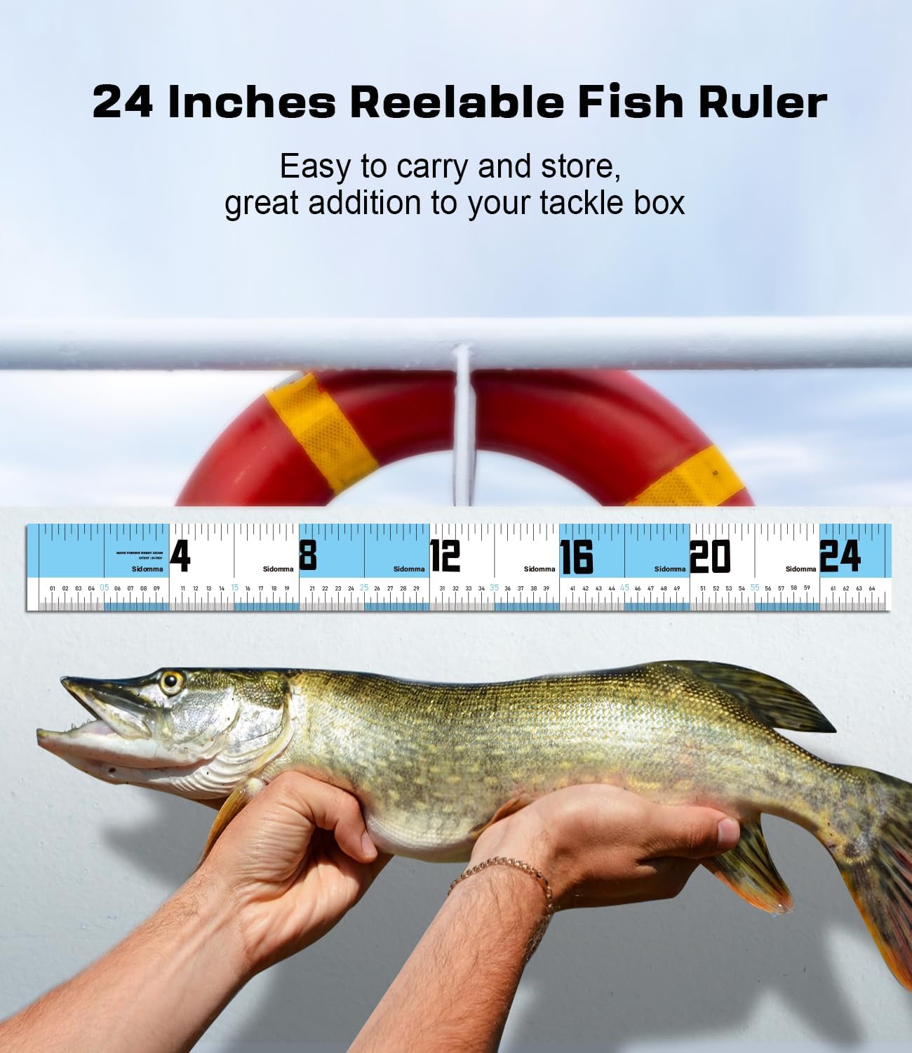 Sidomma Pro Fishing Gear and Equipment Tools Accessories Kit with Fishing Pliers Fillet Knife Scissors Fish Lip Gripper Fish Ruler Fishing Gifts for Men Saltwater Fishing Fly Fishing Ice Fishing