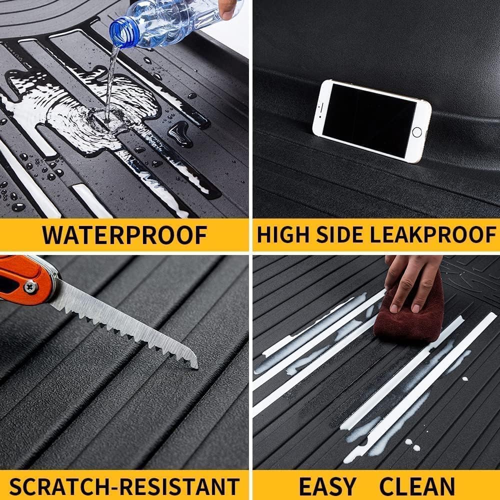 AOMSAZTO Floor Mats & Trunk Mat for 2024 2025 Chevy Equinox EV (Non Fuel),TPE All Weather Protection 2 Rows Car Floor Liners with Cargo Liner for Chevrolet Equinox EV (Non Fuel)