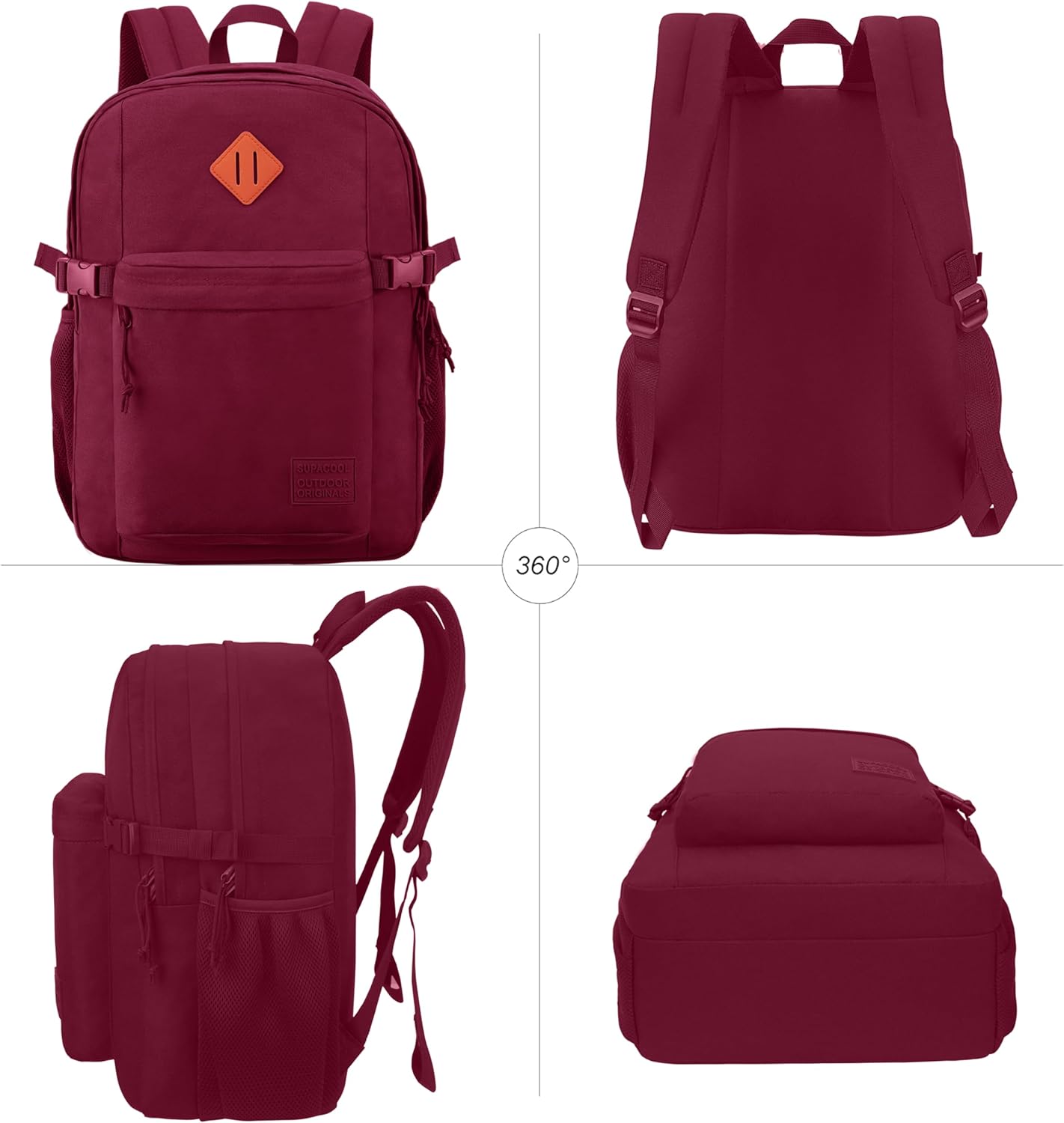 SUPACOOL Lightweight Casual Backpack for Men and Women, Large Backpack for School Boys and Girls