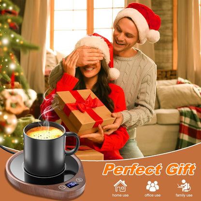 MQUPIN Mug Warmer,Coffee Warmer for Desk with 3 Temperature Control(130℉/150℉/176℉),Smart Cup Warmer with 4H Auto Shut Off,2-12 Timer Coffee Tea Warmer for Home Office