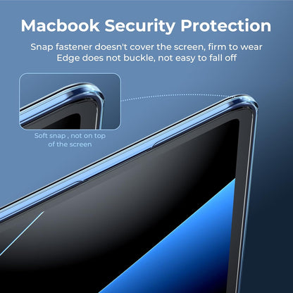 EooCoo Case Compatible with MacBook Air 13 inch M4 M3 M2 2025-2022 A3240 A3113 A2681, 13.6" Hard Case Cover & TPU Keyboard Skin & Screen Protector for Laptop Air 13.6 inch - Crystal Clear