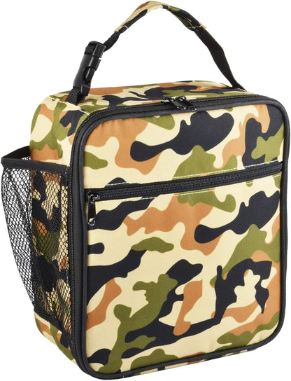 Insulated Lunch Bag, Leakproof Portable Lunch Box for Women Men Boys Girls, Large Capacity Cooler Bag with Handle and Bottle Pocket for Office School Camping Hiking Outdoor Beach Picnic (Black)