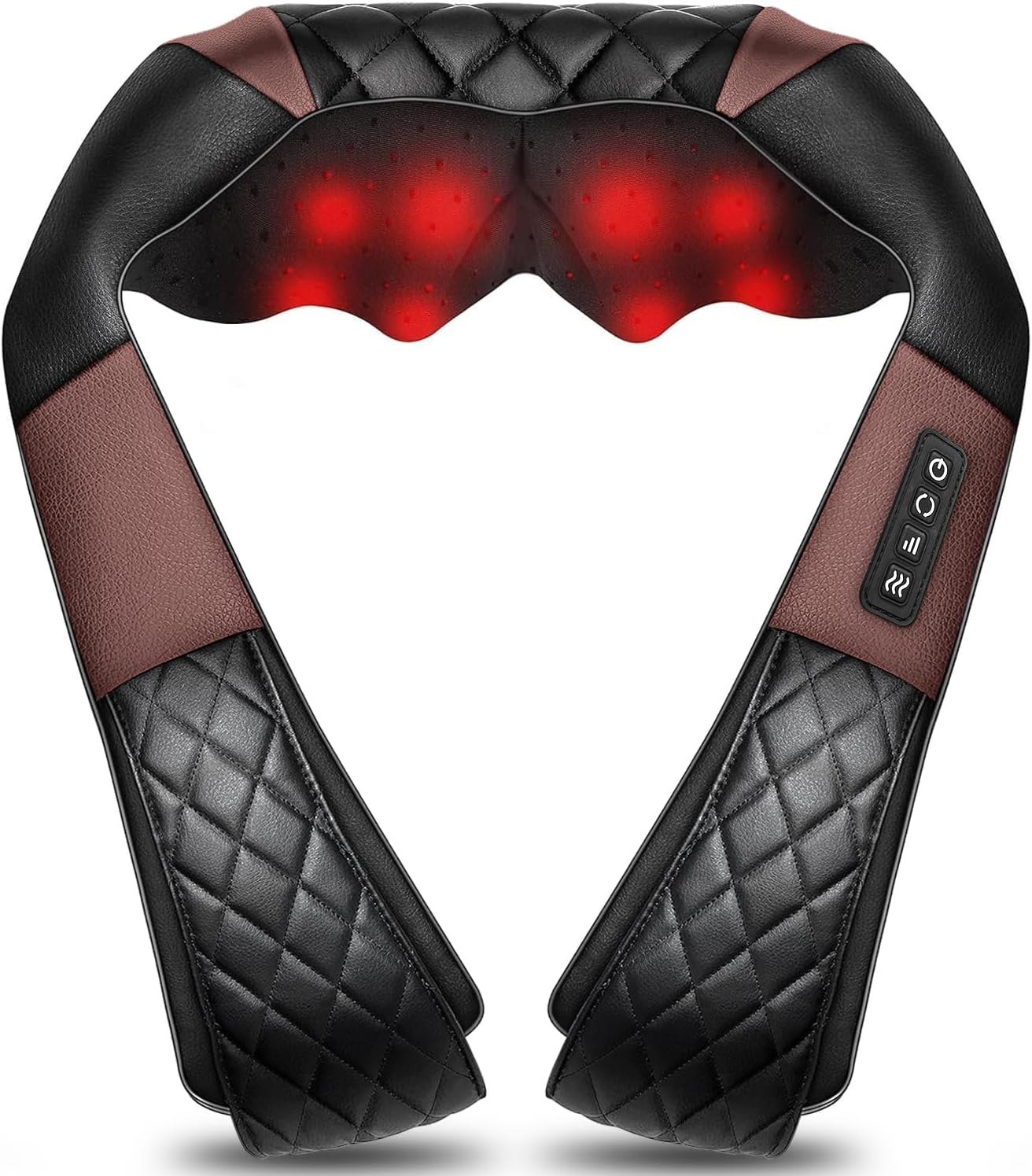 Neck Massager with Heat, Shiatsu Back Neck and Shoulder Massager - Gifts for Women/men/Mom/Dad - Electric Deeper Tissue 4D Kneading Massage, Use at Home, Office, Car