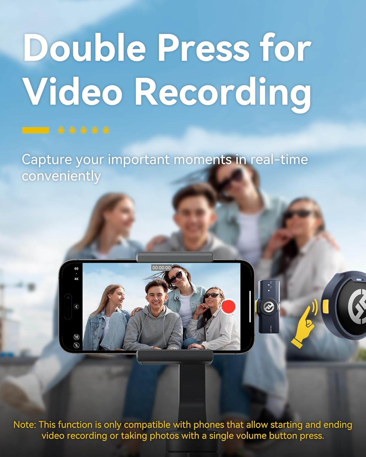 Hollyland Lark M2 Wireless Lavalier Microphone for iPhone/Android/Camera/PC/Laptop with Lightning/USB-C/Plug, 48KHz 24Bit, 1000ft Range, Noise Cancellation, 30H Battery for Video Recording, Streaming