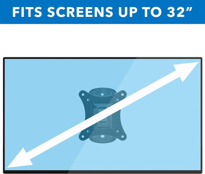 Mount-It! MI-2829 Small TV Monitor Wall Mount | RV TV Mount | VESA Wall Mount | Fits 19 20 21 22 23 24 25 27 32 Inch Screens | 75 100 VESA Compatible | Low-Profile Slim Design | 44lb Capacity