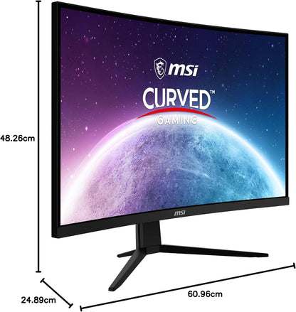 MSI Optix MAG342CQR 1500R Curvature 21:9 Aspect Ratio Narrow Bezel 1ms 3440x1440(UWQHD) 144Hz Refresh Rate Tilt/Swivel/Height/Pivot Adjustment 34" AMD Freesync Gaming Curved Monitor, Black, Pack of 1