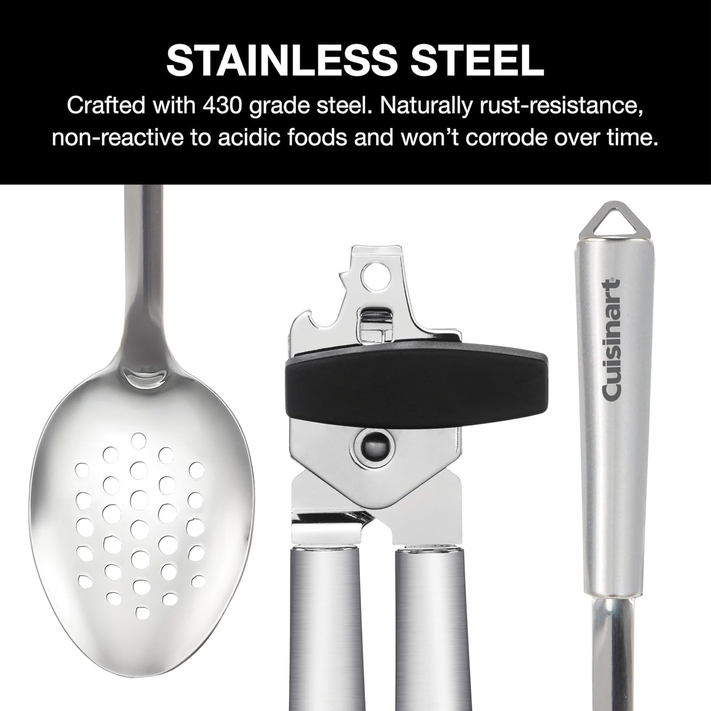 Cuisinart 6-Piece Stainless Steel Kitchen Utensils Set, Fusion Pro Collection (CTG-14-6PTC)