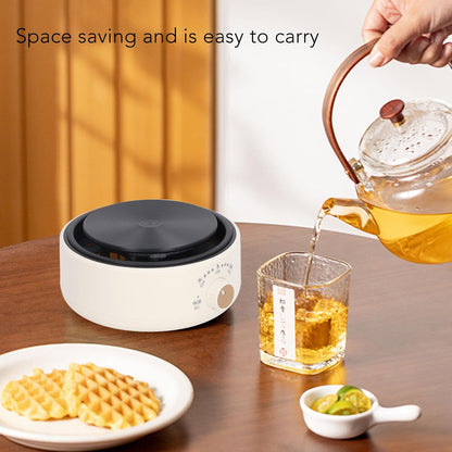 Electric Mini Stove Portable 4 Hot Plate 500W 110V Electric Ceramic Stove for Boiling Water, Making Tea and Coffee (Black)