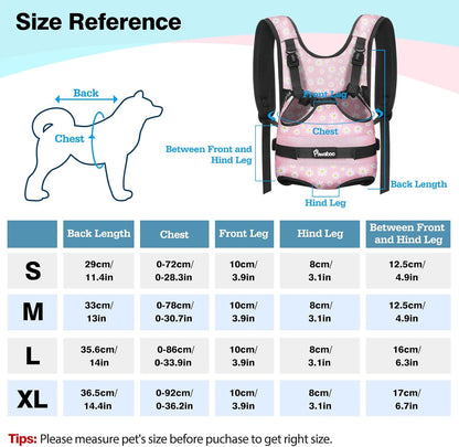 Pawaboo Pet Carrier Backpack, Adjustable Pet Front Cat Dog Carrier Backpack Travel Bag, Legs Out, Easy-Fit for Traveling Hiking Camping for Small Medium Dogs Cats Puppies, Medium, Black