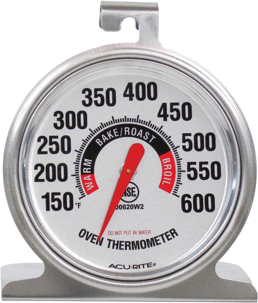 AcuRite 00620A2 Stainless Steel Oven Thermometer (150°F to 600°F)