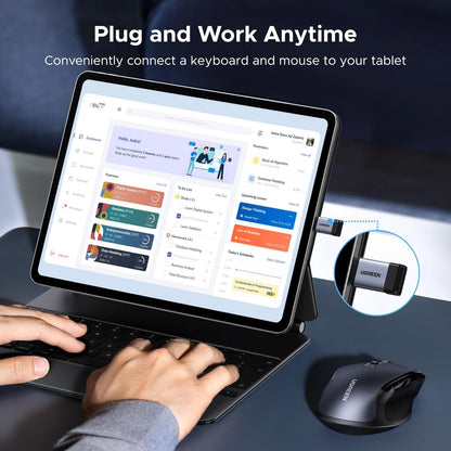 UGREEN USB C to USB Adapter 4 Pack, USB 3.2 10Gbps C Male to A Female Adapter Thunderbolt 4 3 OTG Compatible with iPhone15 16, MacBook Pro iPad Mac mini and More, Grey