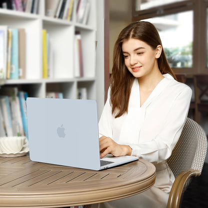 MOSISO Compatible with MacBook Air 13 inch Case 2025 2024 2023 2022 M4 A3240 M3 A3113 M2 A2681, Plastic Hard Shell&Keyboard Cover&Screen Film&Pouch for MacBook Air 13.6 inch Case, Crystal Clear