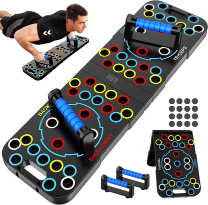 Solid Push Up Board Home Workout Equipment Multi-Functional Pushup Stands System Fitness Floor Chest Muscle Exercise Professional Equipment Burn Fat Strength Training Arm Men & Women Weights , Best