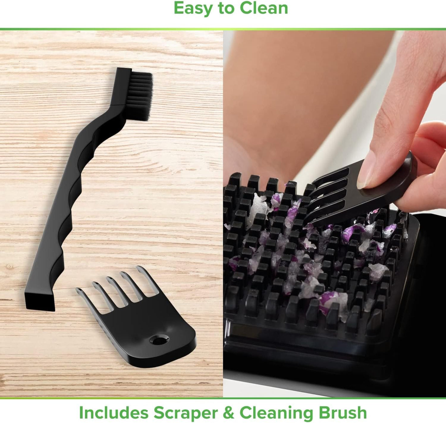Vegetable Chopper with Container - 2-in-1 Black - Stainless Steel Veggie Chopper Onion Chopper Vegetable Cutter Food Chopper Onion Dicer - Kitchen Tools and Gadgets