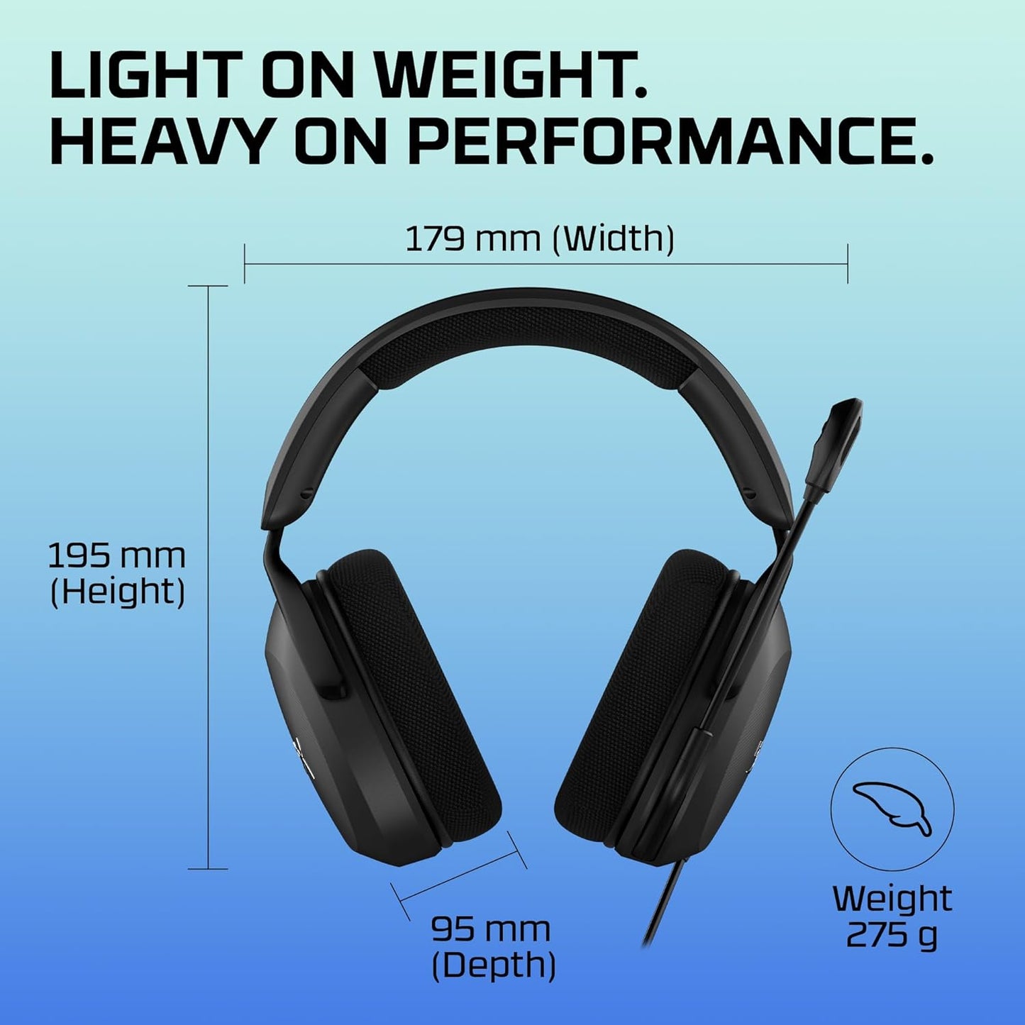 HyperX Cloud Stinger 2 Core – PC Gaming Headset, Lightweight Over-Ear Headset with mic, Swivel-to-Mute mic Function, DTS Headphone:X Spatial Audio, 40mm Drivers,Black