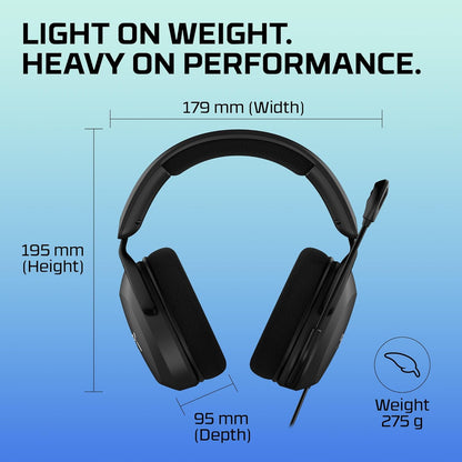 HyperX Cloud Stinger 2 Core – PC Gaming Headset, Lightweight Over-Ear Headset with mic, Swivel-to-Mute mic Function, DTS Headphone:X Spatial Audio, 40mm Drivers,Black