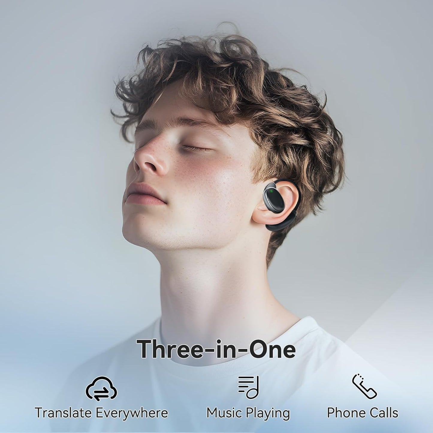 Language Translation Earbuds, 2-Way Real-time Translation in 150 Languages, Online Translation No Subscription Needed, Wireless Bluetooth Earphone Instant Voice Translator for Travel Business Learning