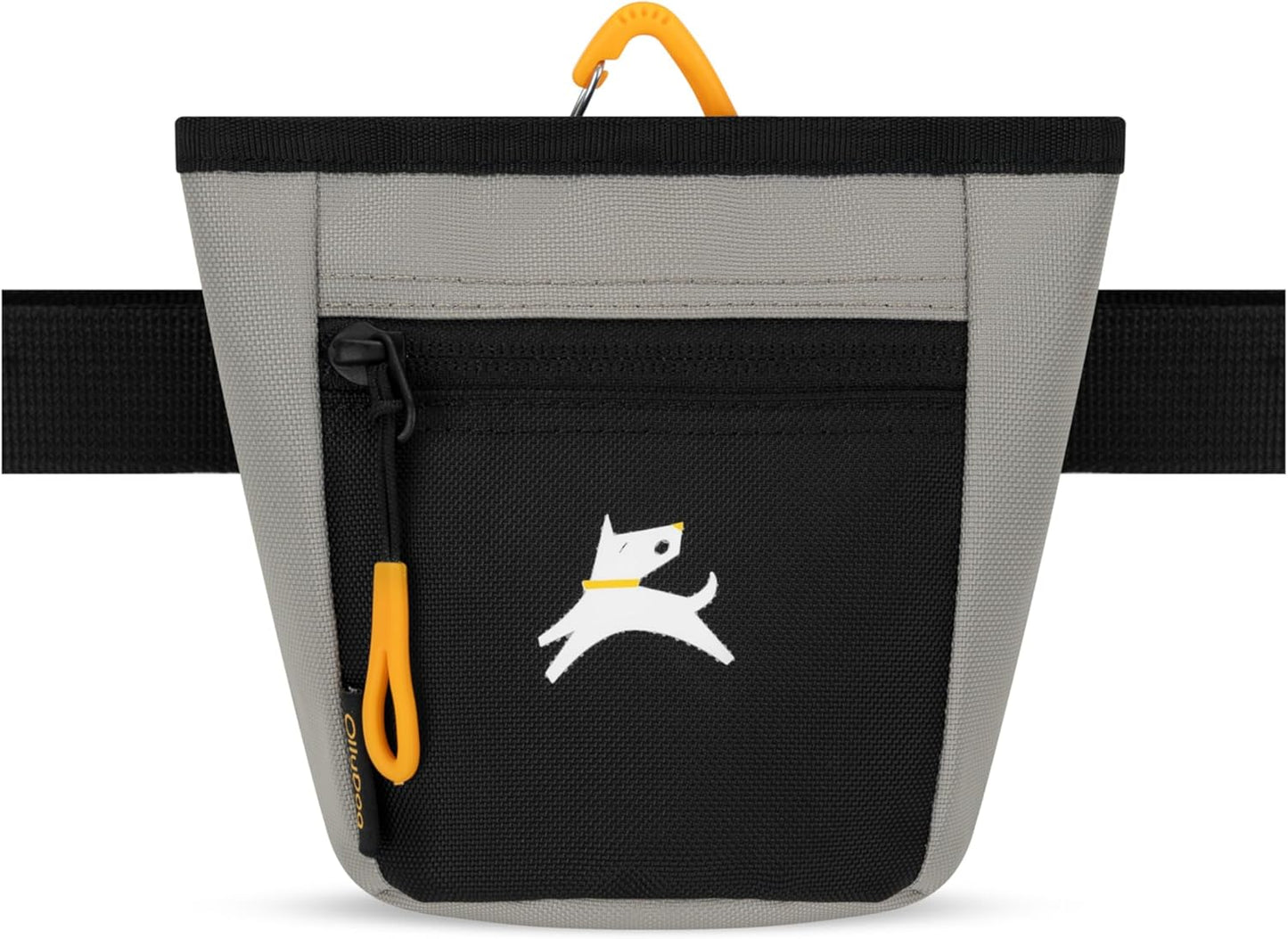 OllyDog Goodie Treat Bag, Dog Treat Pouch, Waist Belt Clip for Hands-Free Training, Magnetic Closure, Dog Training and Behavior Aids, Three Ways to Wear (Raven S'25)
