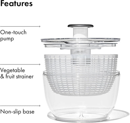 OXO Good Grips Good Grips Salad Spinner, 10.25-Inch Clear