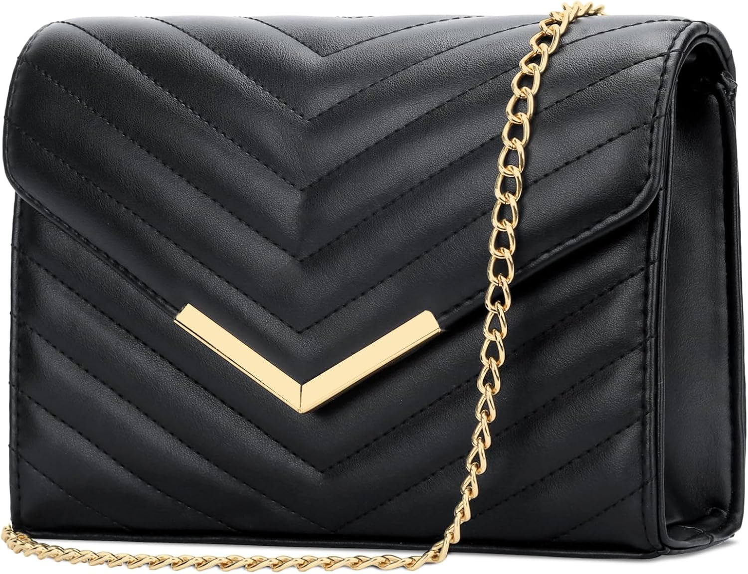 KKXIU Women Formal Vegan Leather Evening Envelope Clutch Purses and Handbags for Party Wedding Prom Bridal - PuriLite