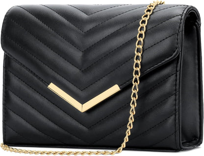 KKXIU Women Formal Vegan Leather Evening Envelope Clutch Purses and Handbags for Party Wedding Prom Bridal - PuriLite